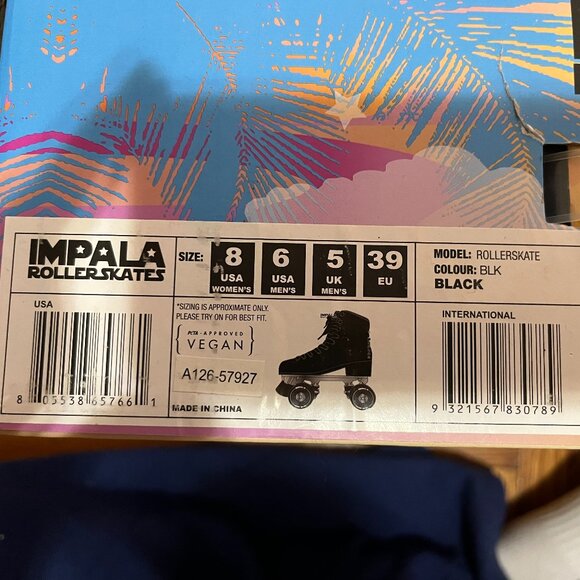 Impala Rollerskates - Black Vegan - US 8 - Picture 2 of 4